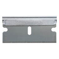 A flat, rectangular silver blade with a smooth silver grip on top.